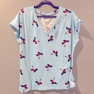 Texas flag butterfly on blue background. Size X-Large